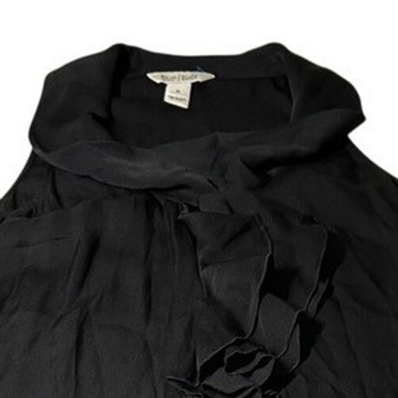 White House Black Market Blouse Sleeveless Collared Flowy Top - Picture 1 of 4